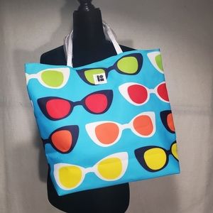 Beach bag and matching sunglasses case